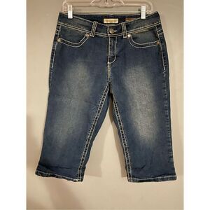 Nine West Vintage America Medium Wash Capri Pants Size 8/29